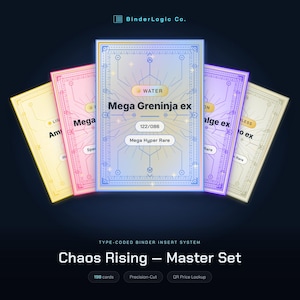 Pokemon Chaos Rising Master Set Binder Insert Pages | Digital PDF Download | Type-Coded Collector Set