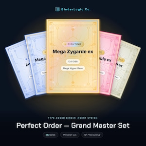 Pokemon Perfect Order Grand Master Set Binder Insert Pages | Digital PDF Download | Type-Coded Collector Set
