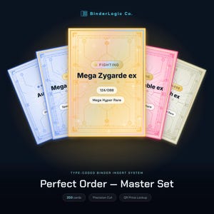 Pokemon Perfect Order Master Set Binder Insert Pages | Digital PDF Download | Type-Coded Collector Set