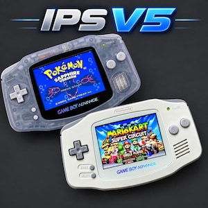 Nintendo Game Boy Advance GBA || IPS V5 bakgrundsbelyst LCD-konsol || Välj din stil!