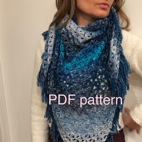Crochet PATTERN - Crochet Flower of Life Shawl - Instant download PDF PATTERN
