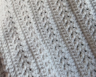 Schema per coperta all'uncinetto spessa, coperta facile (download PDF)