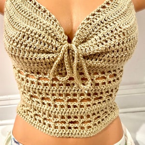 Crochet PATTERN instant download / Crochet crop top Miami Style