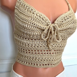 Crochet PATTERN instant download / Crochet crop top Back to Miami