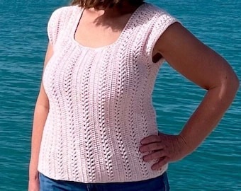Cherry Blossom Crochet PATTERN instant download / Crochet top, Crochet summer top