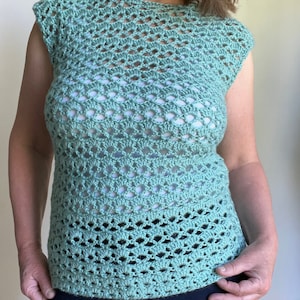 Crochet PATTERN instant download / Easy for beginners Crochet top pattern Crochet sweater pattern Crochet sleeveless top pattern