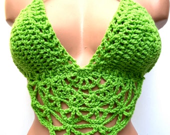 Bralette Top Crochet PATTERN / Crochet Crop Top Crochet Bralette PATTERN, Lace Top Crochet Bikini Top Crochet Bra