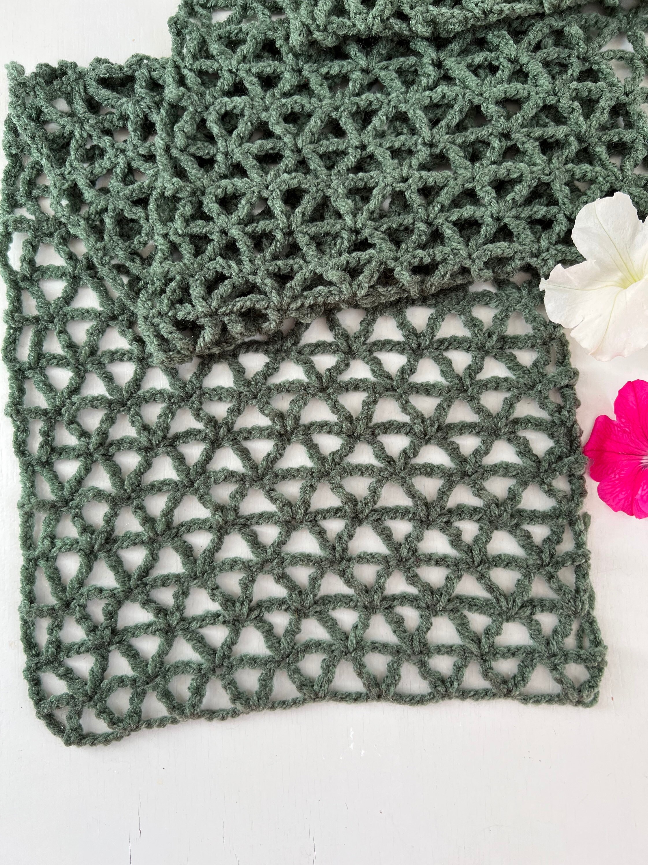 Lacy Crochet Scarf Pattern, Women's Wrap, Beginner Easy (PDF Download ...