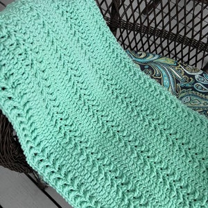 Mint Crochet Chunky Throw PATTERN instant download Throw Blanket Crochet Pattern, Crocheted Blanket Pattern, Blanket Pattern
