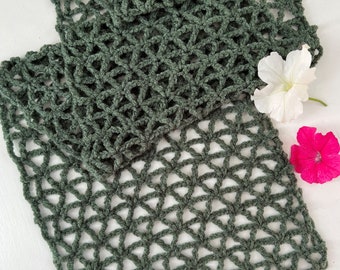 Lacy Crochet Scarf Pattern, Women's Wrap, Beginner Easy (PDF Download)
