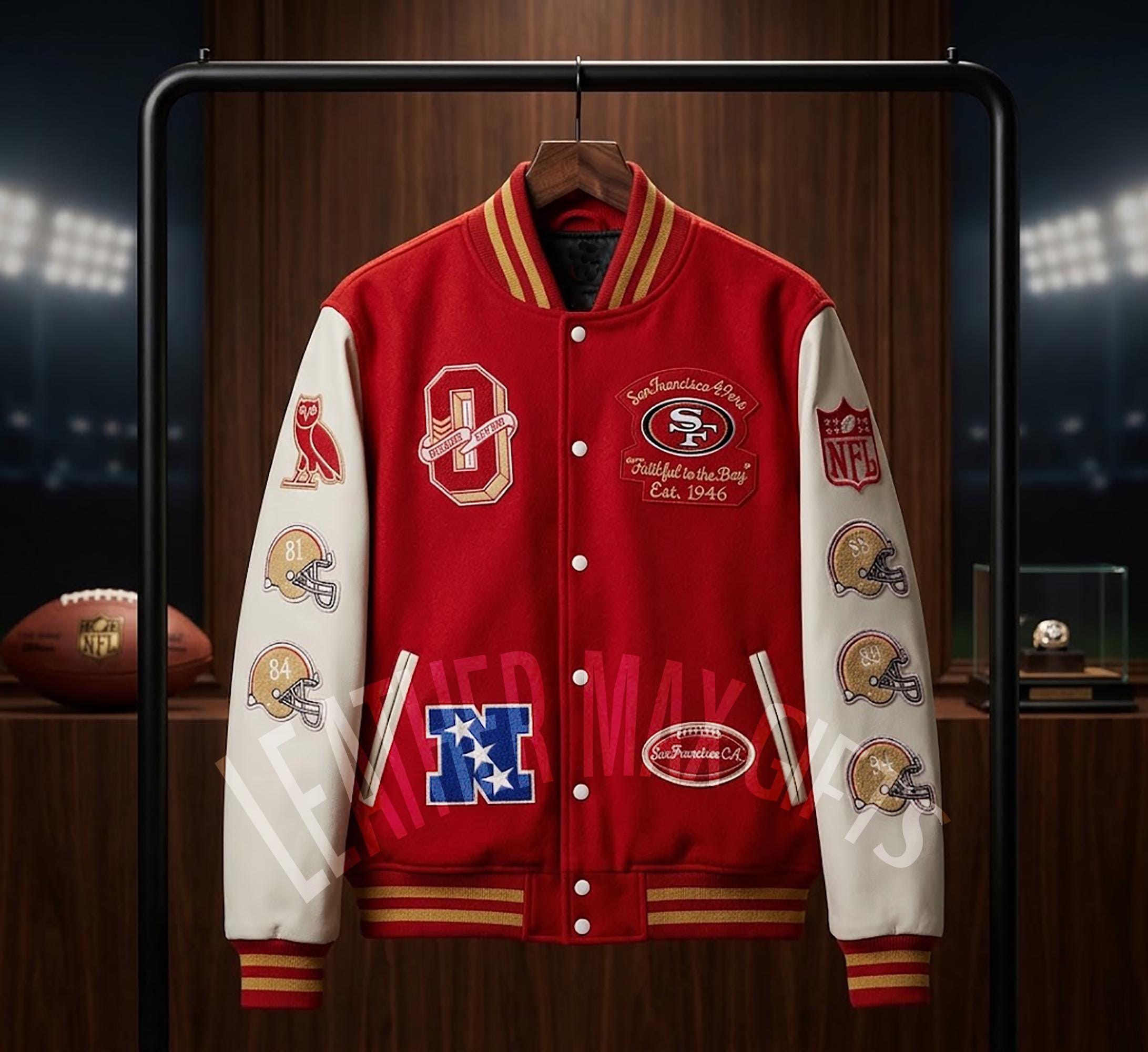 San francisco 49ers leather jacket - Etsy 日本