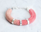 Apricot & Lightpink - Ombre Bracelet with beads