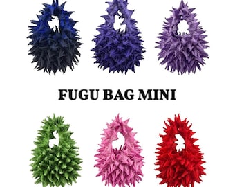 FUGUKU Mini-Tasche, Handtasche mit stacheliger Textur, bunter Taschenanhänger, magische Tasche, einzigartiger Taschenanhänger