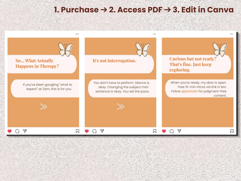 Therapist Social Media Templates | Health, Wellness Coach | 36 Editable ...