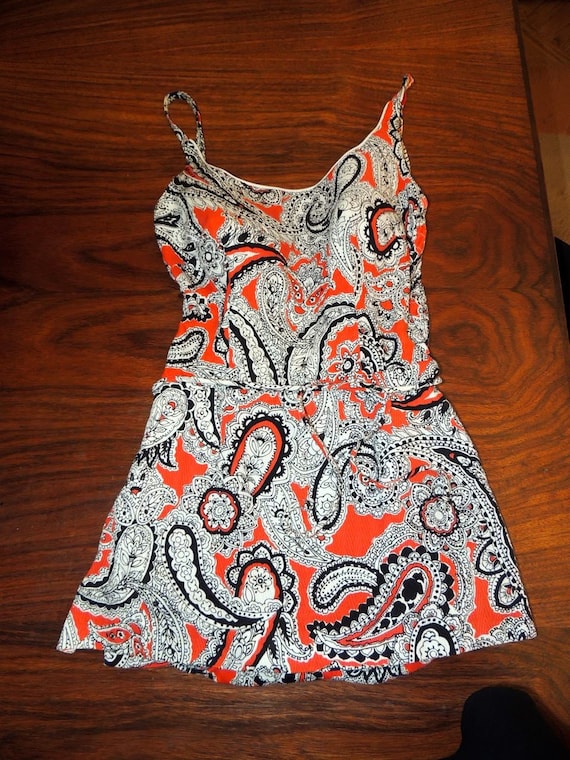 Summer of Love Paisley Swimsuit or Playsuit - image 1