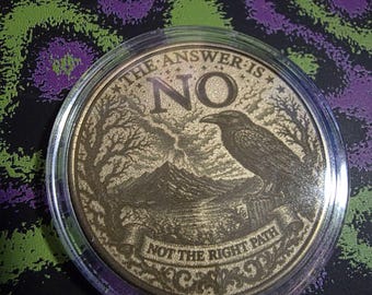 Poker Decision Coin Card Guard – Yes No Engraved Metal Protector