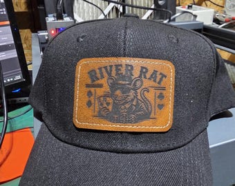 Custom Leather Patch Hat – Personalized Engraved Cap – Custom Logo or Design