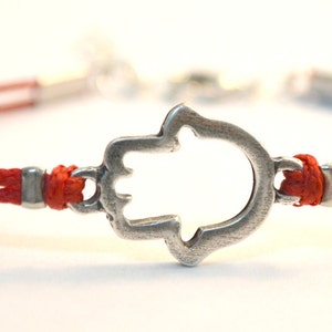 Hamsa bracelet for women red string bracelet Kabbalah jewelry silver Hamsa charm Hand of Fatima evil eye protection jewish jewelry gift