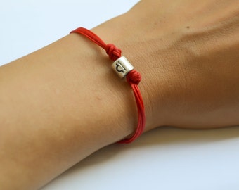 Zodiac signs bracelet, Libra sign, red cord with silver sign charm, red cords, astrology bracelet, horoscope, spiritual jewelry