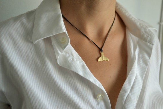 Whale Tail Necklace Gold / Silver, Geometric Origami necklace – Shany  Design Studio