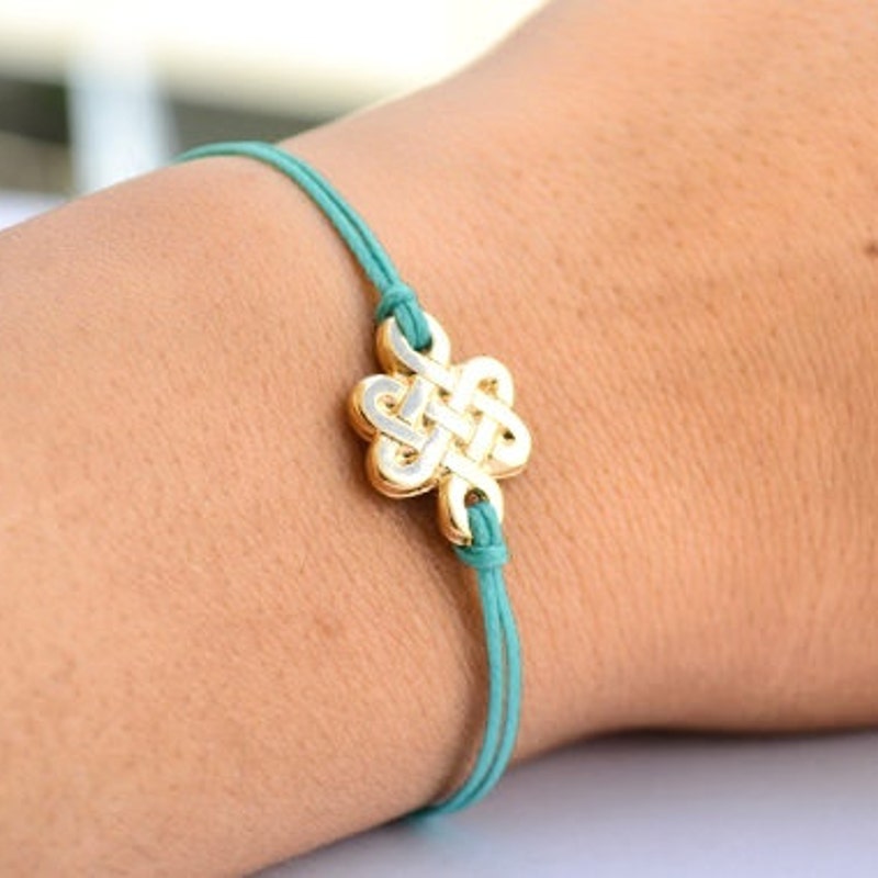 Endless Knot Teal & Gold