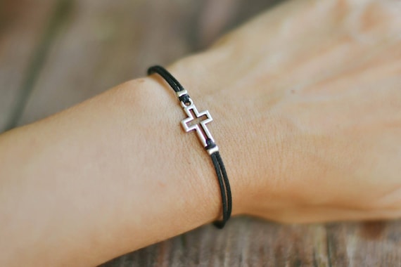 Angel Wing & Cross Christening Bracelet by Scarlett Jewellery