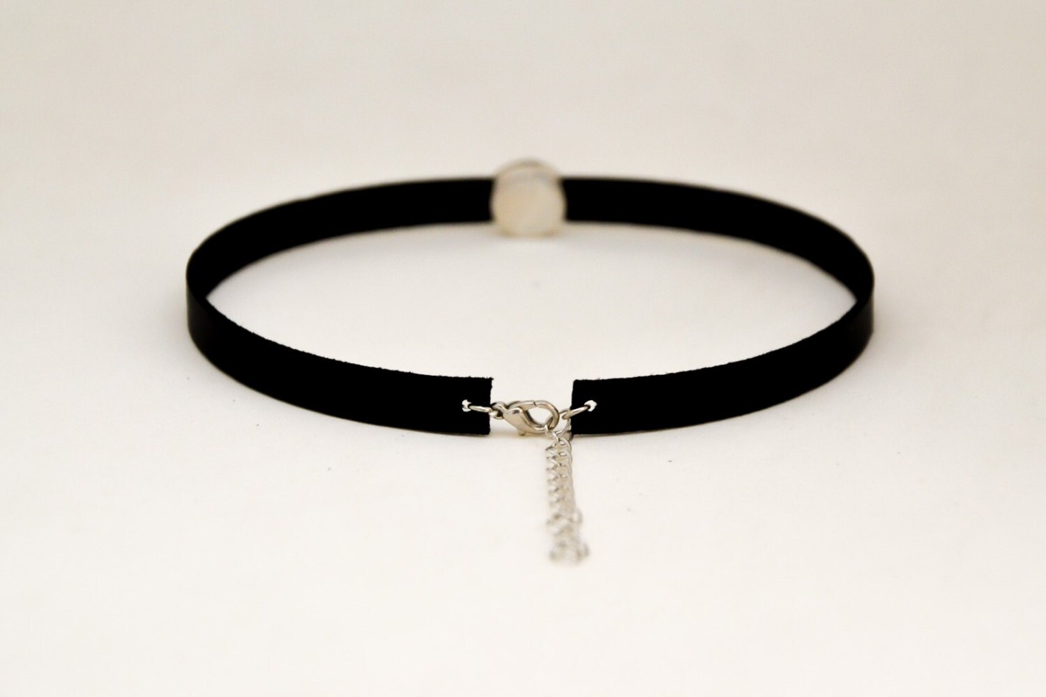 Black Choker Necklace for Women Silver Round Bead Charm - Etsy