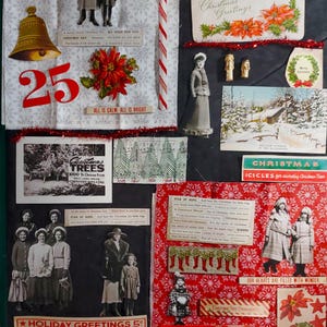 60% OFF Tim Holtz Christmas Mixed Fabric Fat Eighths and Ephemera