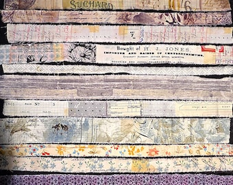 Oryginalne ręcznie rozrywane paski tkaniny Tim Holtz