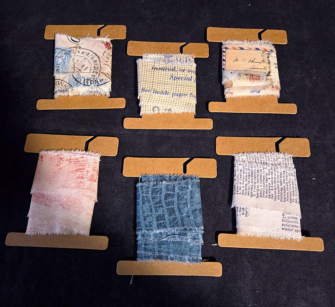 Tim Holtz Original Hand Torn Cotton Fabric Ribbon Strips Set 5 - Etsy