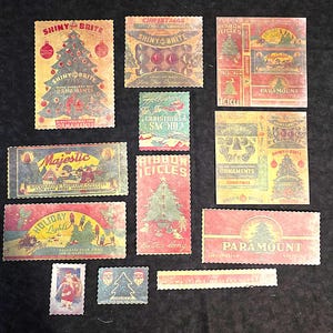 Recién agregadas piezas originales de papel navideño de Tim Holtz