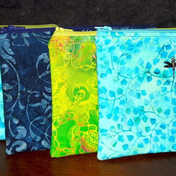 Buy One Get One FREE! Fabric Handmade Batik Zippered Pouch/ Bag