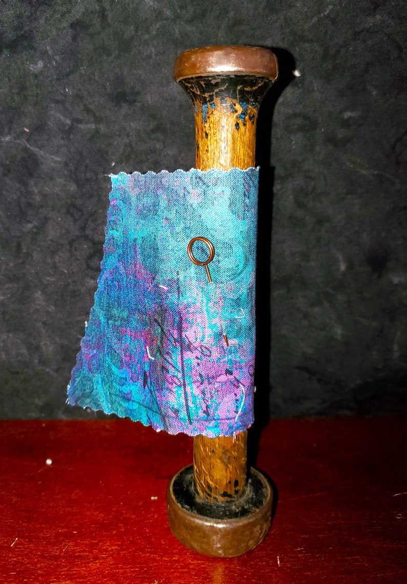 On Sale Tim Holtz Abandoned Fabric Accented Industrial Wood Bobbins Etsy