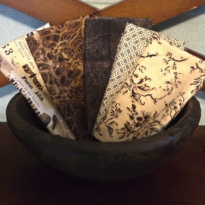 Tim Holtz Neutral Palette Collection Fat Eighth Fabrics