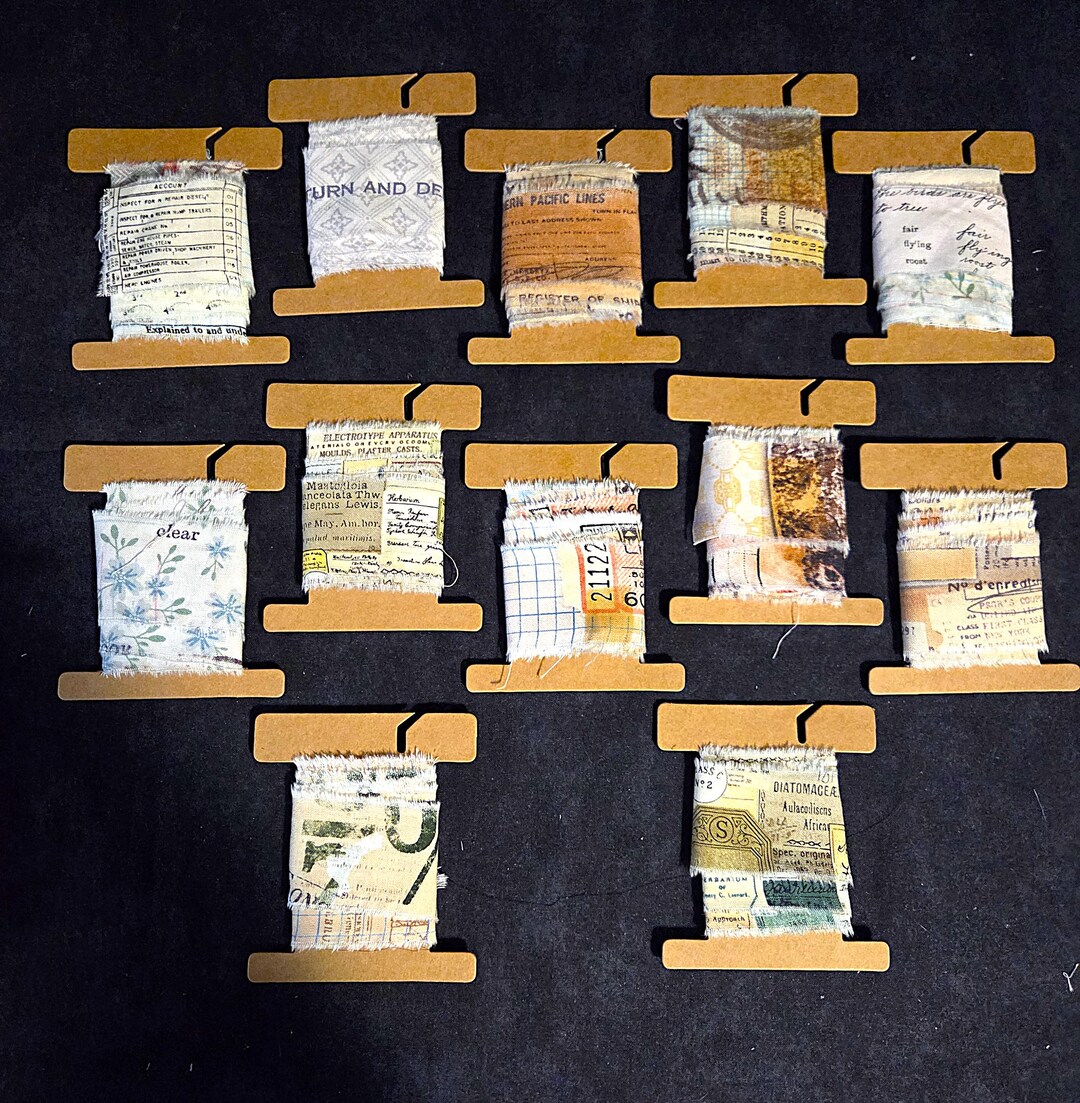 Tim Holtz Original Hand Torn Cotton Fabric Ribbon Strips Set 2 - Etsy