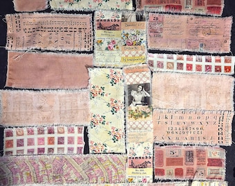 Tim Holtz Misc Palette Ręcznie podarte krótkie paski materiału