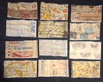 WYPRZEDAŻ błyskawiczna Oryginalny materiał Tim Holtz ręcznie podarty, 3-calowe paski, zestaw 1