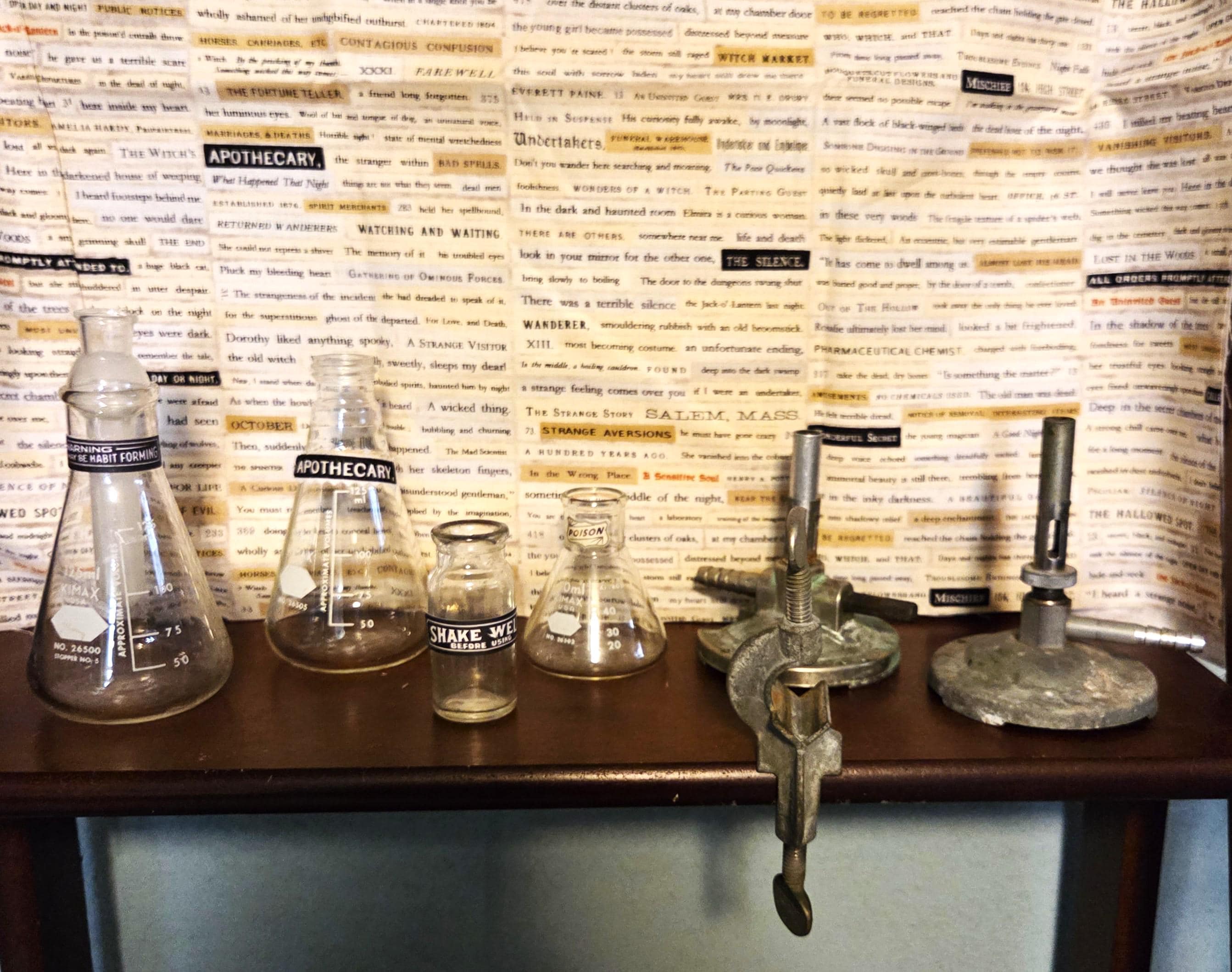 Eclectic Laboratory Supplies and Accents