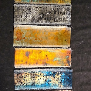 Tim Holtz Abandoned Fabric Hand Torn 3 Inch Strips Set 2