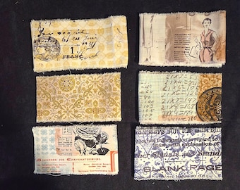 Wyprzedaż błyskawiczna na oryginalny materiał Tim Holtz, ręcznie podarte paski o szerokości 3 cali, zestaw 5 sztuk