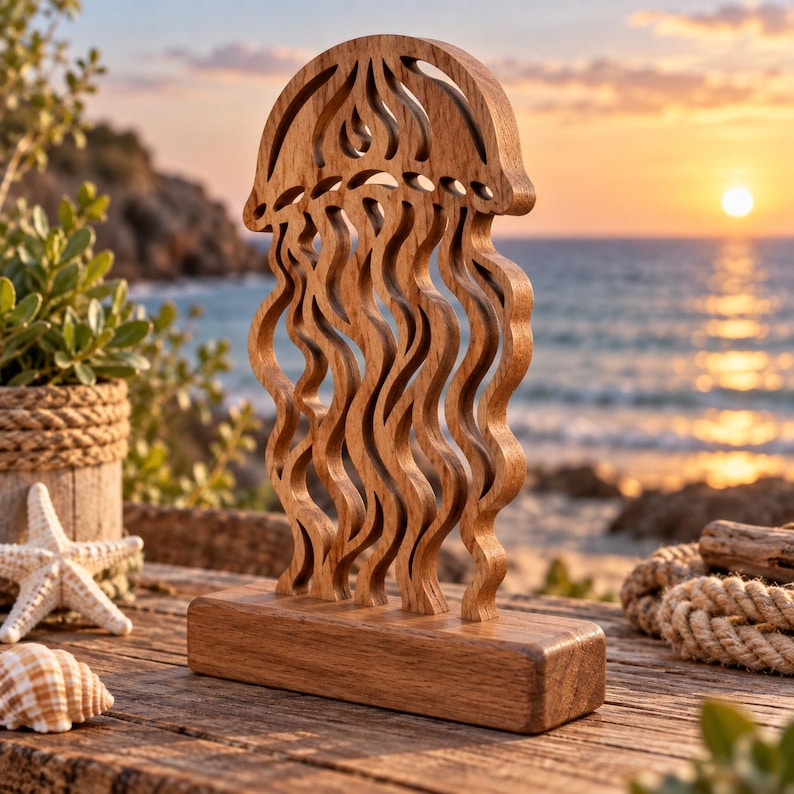 Scrollable Pattern Jellyfish Scroll Saw Pattern | Laser Cut Wood Decor (digital Download ...