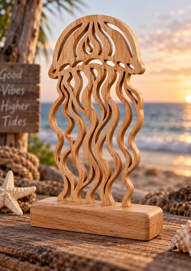 Scrollable Pattern Jellyfish Scroll Saw Pattern | Laser Cut Wood Decor (digital Download ...
