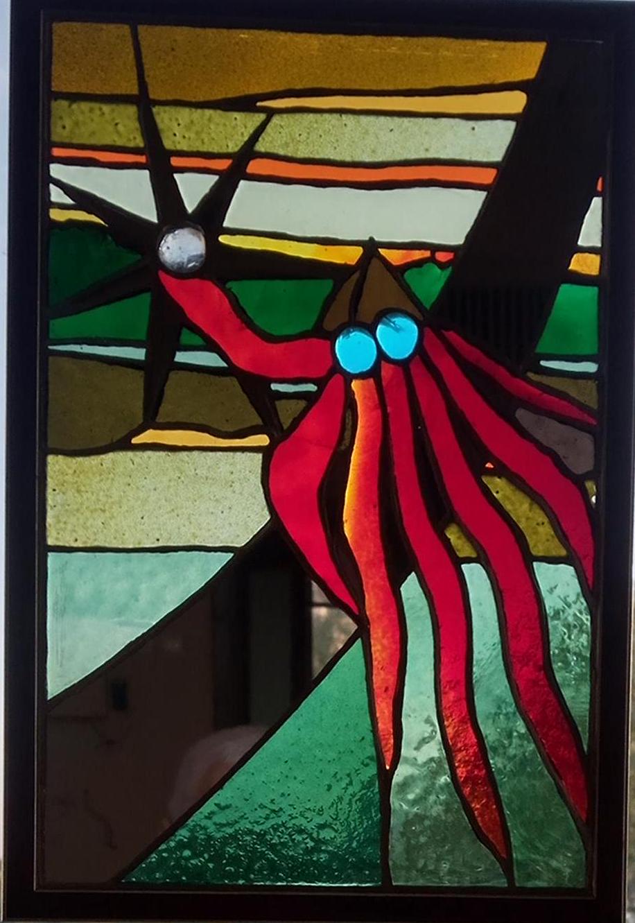 Stained Mars Nr. 006 MARS - Stained Glass, Window Decoration, Sun Catcher, Coloured ...