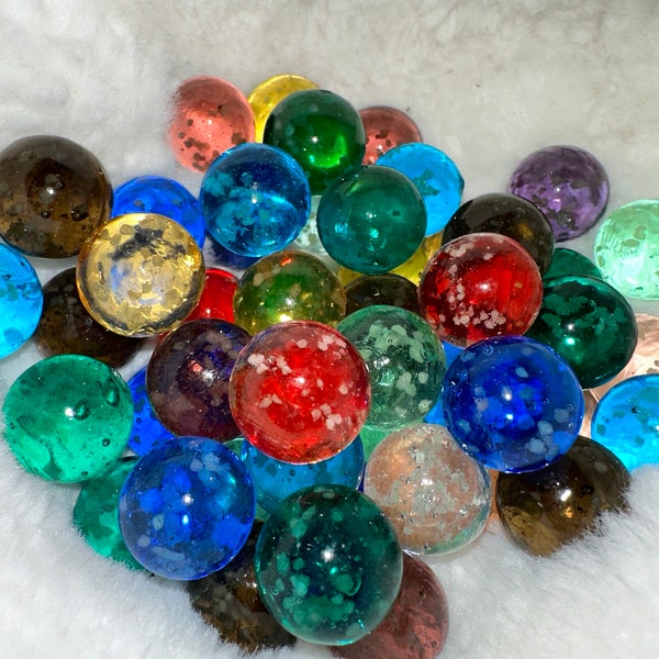 Colorful Glass Marbles Glow in the Dark Multi-Colored Bulk Decorative Marbles for Crafts & Games Premium Quality Rainbow Glass Balls
