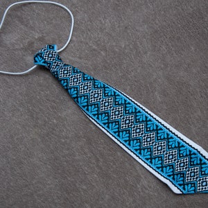 Ukrainian tie for children Vyshyvanka. Red Folk necktie. Children&#39;s embroidered tie. Ukrainian national clothes accessories, Ethnic necktie