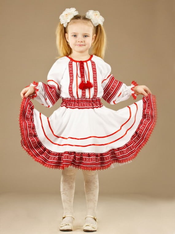 Ukrainian Children's Dress embroidery. For girls. Etsy