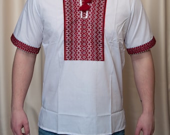 SALE PRICE REDUCED! Ukrainian embroidered shirt for men. Size M Vyshyvanka, traditional ukrainian embroidery. Ukraine clothes. Folk shirts