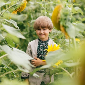 Vyshyvanka, Children embroidery. Ukrainian shirt for babies. Folk shirt for boys. Ethnic shirt for boys Ukrainian Children's clothing Gift image 4