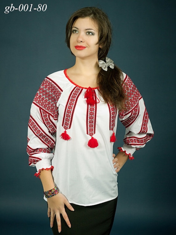 Ukrainian embroidered women's blouse. Women vyshyvanka. | Etsy