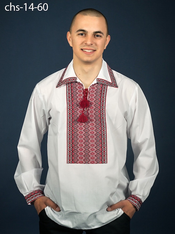 Ukrainian embroidered shirt for boys and adult men. Mens | Etsy